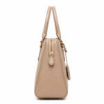 Vorimal Beige Top Handle Satchel Handbag for Women - Image 3