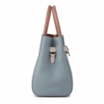 Vorimal Light Blue Satchel Handbag with Shoulder Strap - Image 3