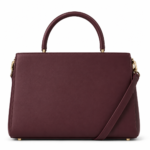 Vorimal Maroon Structured Satchel Handbag with Strap - Image 2