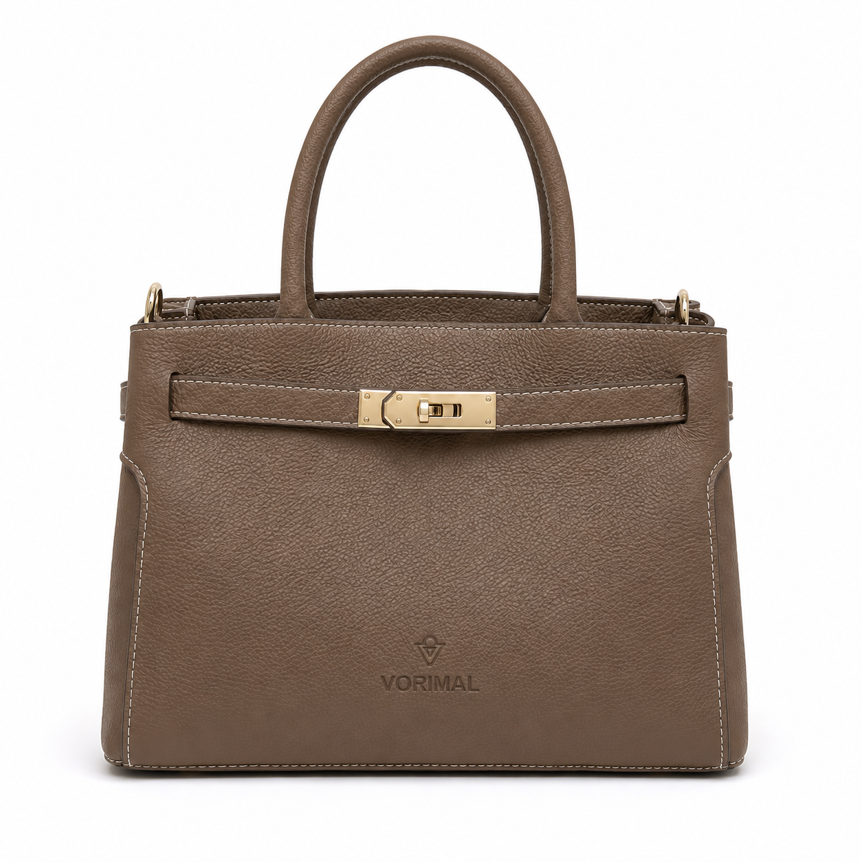 e4e31df0-1813-4726-ac83-8b47b1554bb8 Brown Textured Structured Handbag