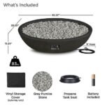 Real Flame 48.25 in. x 28.25 in. Riverside Oval Propane Gas Fire Bowl, Shale - Image 4