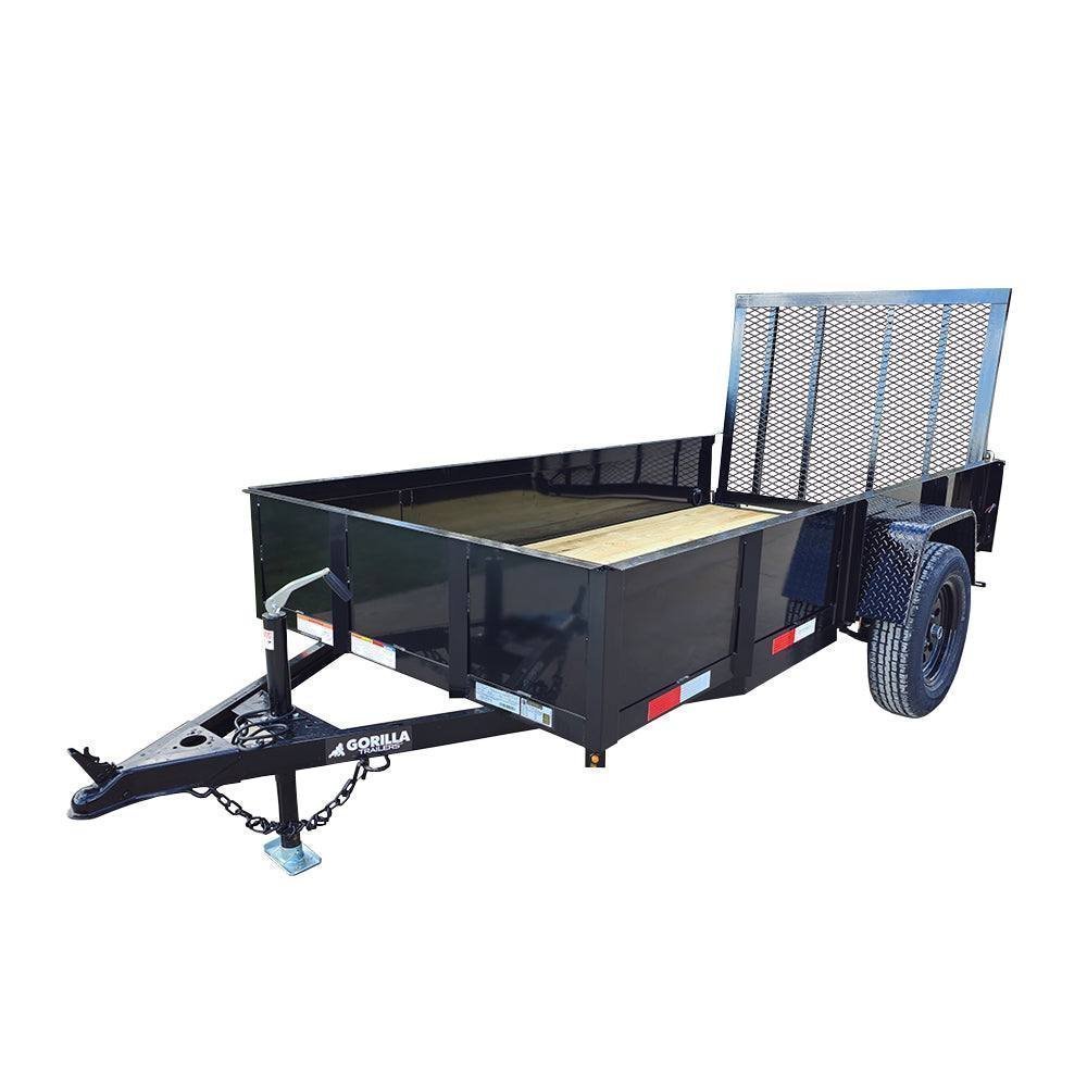 5x12x2utility.jpg 5′ X 10′ Utility Trailer Straight Deck 18″ Sides Tall Gate - Image 1